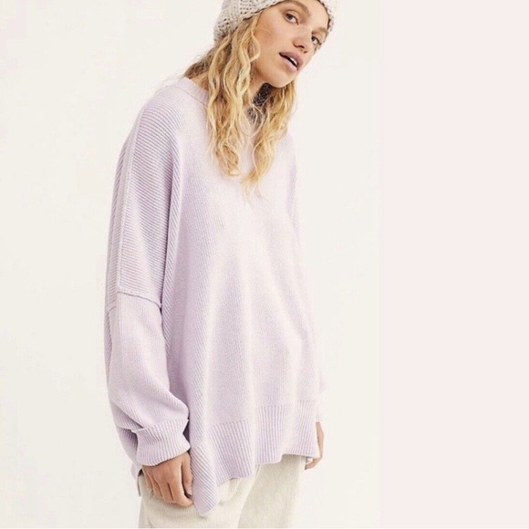 Free People Light Purple Easy Street Oversized Tunic - Picture 1 of 7
